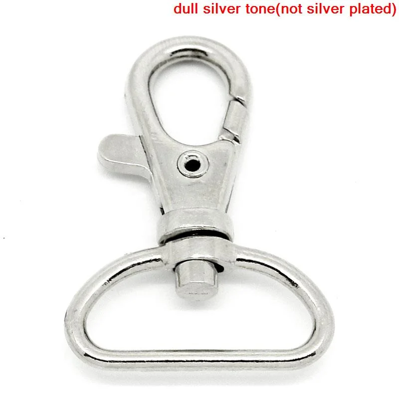 

8SEASONS Lobster Swivel Clasps For Key Ring Silver Tone Color 4.1cm x 3cm,10PCs (B30121)