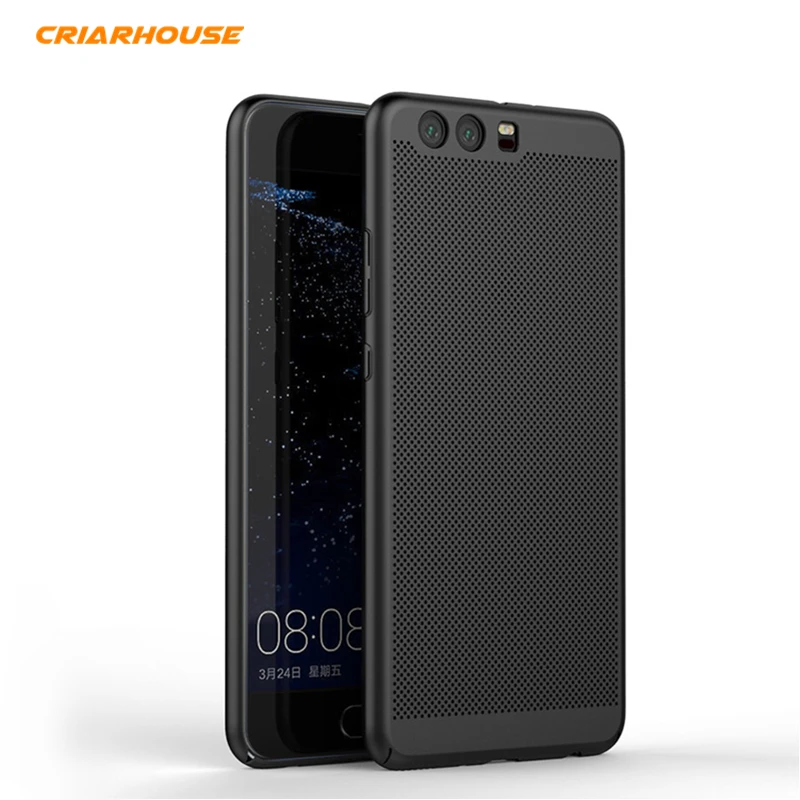 

Solids Color Matte Hard PC Hollow Radiating Cases For Huawei P10 Lite Plus Mate9 Mate 9 Pro Full Body Mesh Design Cover Case