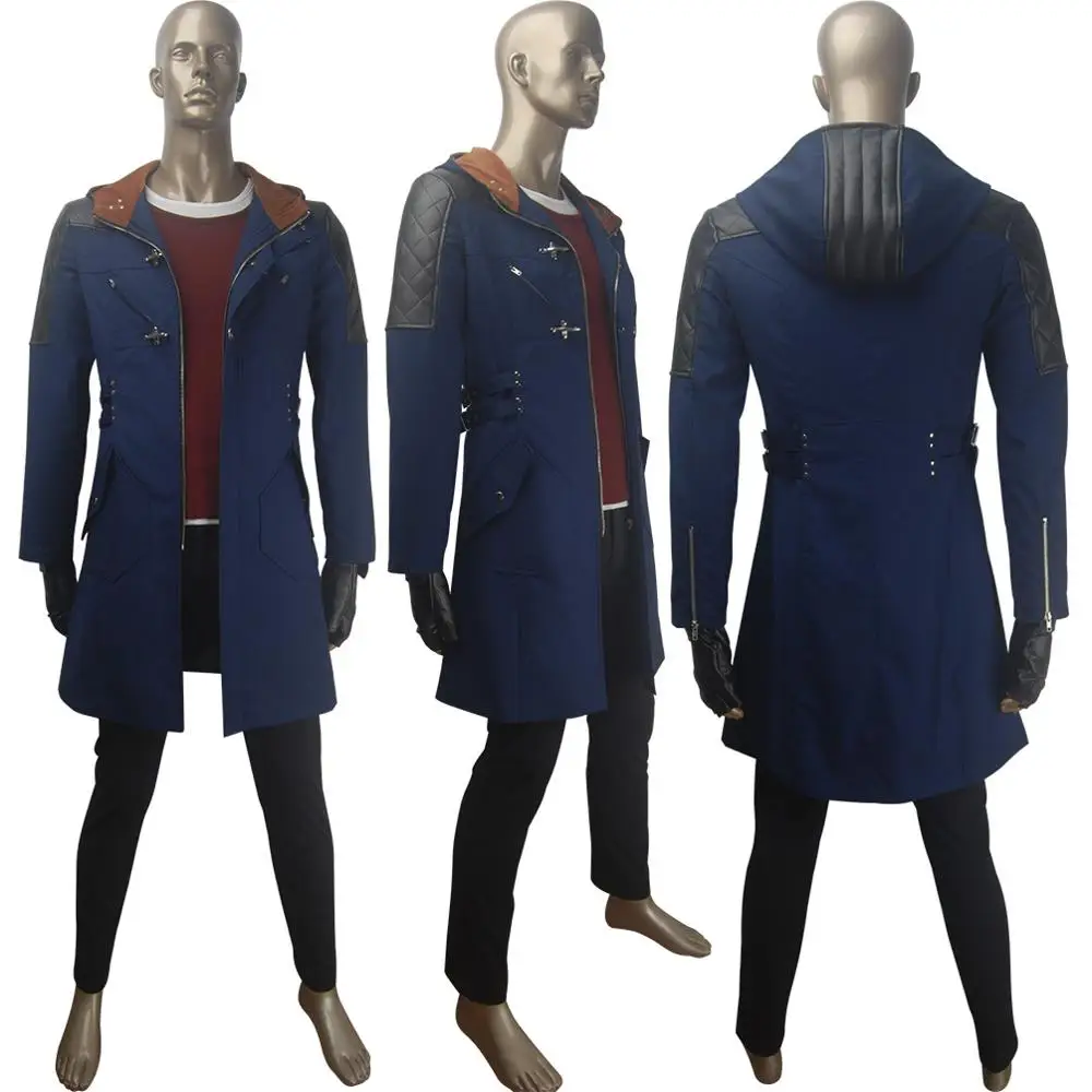 DMC Devil May Cry 5 Nero Men Coat Costume Cosplay Halloween Comic Con Jacket