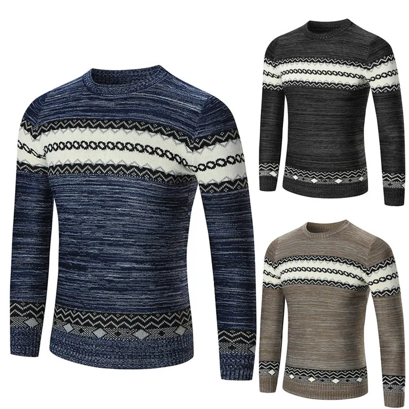 Для мужчин мужской трикотаж свитер осень-зима Свитера, пуловеры Тонкий Jumper Трикотаж Blous для человека Wolovey #15