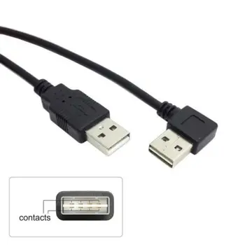 

10pcs/lot CY Chenyang Chenyang USB 2.0 Male to Male Data Cable 100cm Reversible Left & Right Angled 90 Degree