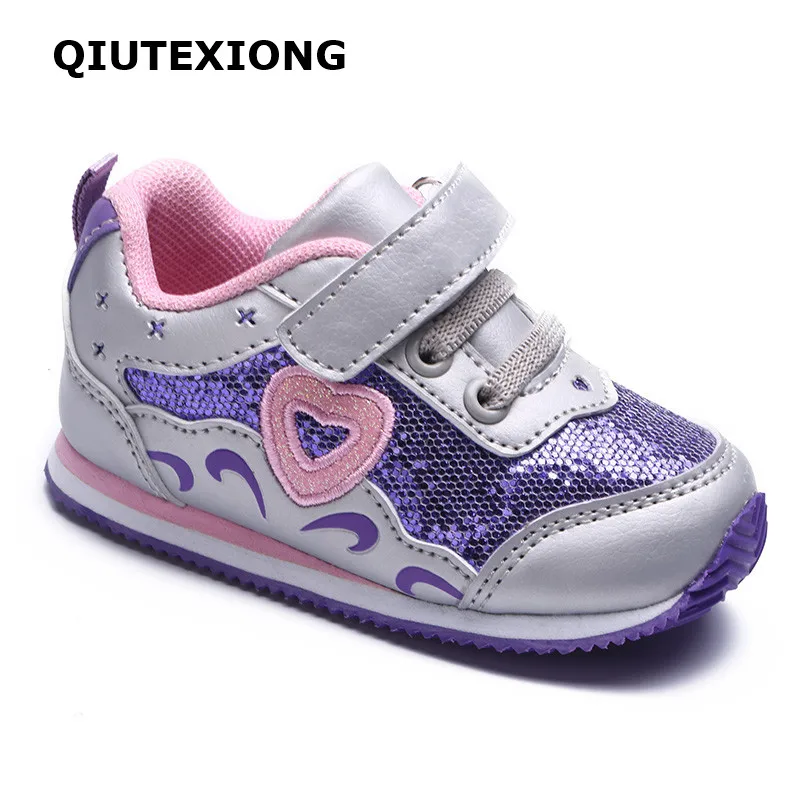 

Shinny Purple With Pink Heart Toddler Moccasins Baby Girl Shoes Hook&loop Children Casual Shoes Breathable Kids Walking Sneakers
