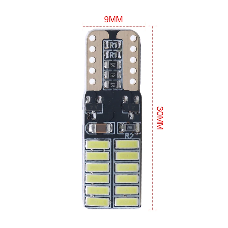 Автомобильный светодиодный T10 194 W5W саn шина 24 SMD 4014 без ошибок свет лампа Парковка
