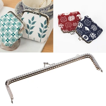

2017 1PC Square Metal Frame Kiss Clasp For Handle Bag Purse Accessories DIY 18cm