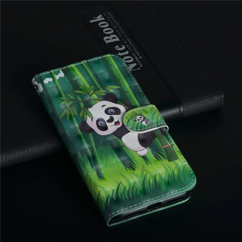 Флип кожаный чехол для iPhone 11 Pro XS Max XR чехол для coque iPhone 5 5S 7 8 6 6S Plus X чехол 3D кошелек Panda подставка чехол для телефона