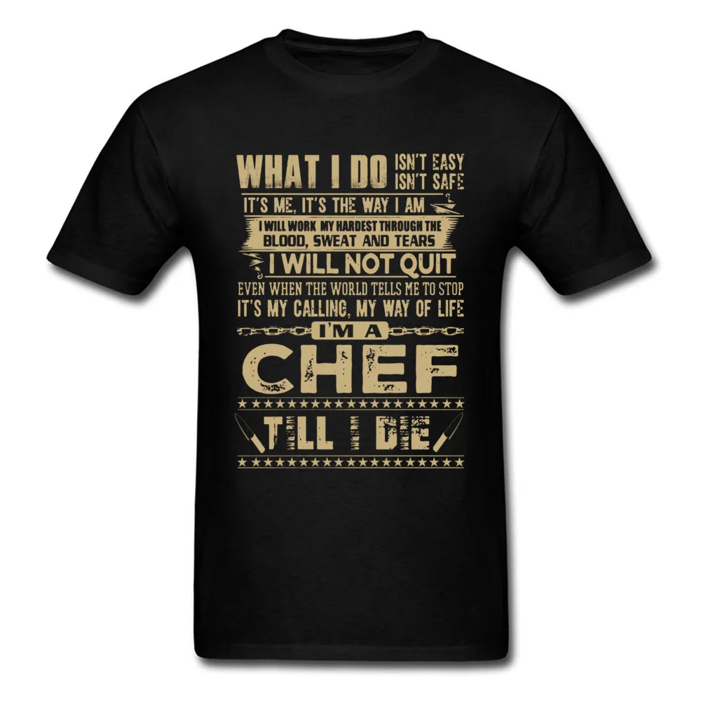 Мужская футболка с буквенным принтом IM A CHEF летняя черная хлопковая забавные