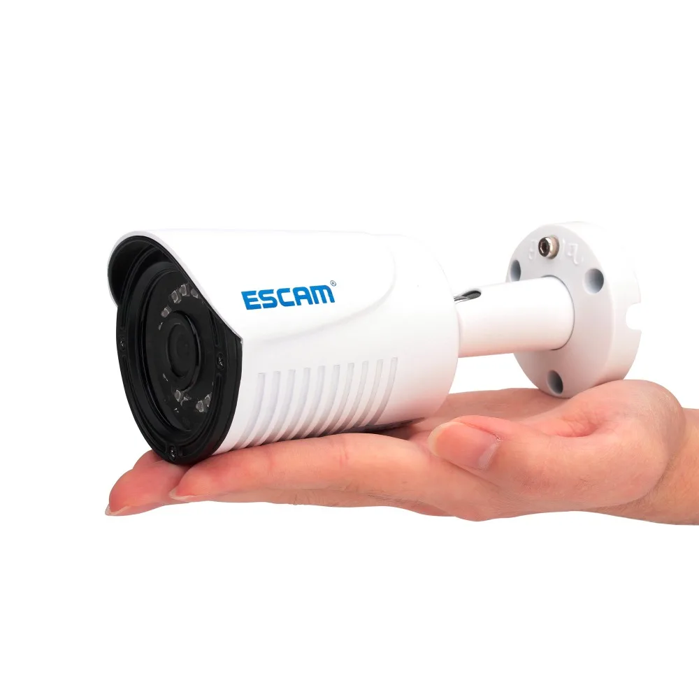 

Escam IP Camera QE07 HD 720P 1MP CMOS Outdoor Infrared Bullet Waterproof Day/Night Onvif P2P POE Surveillance CCTV Camera