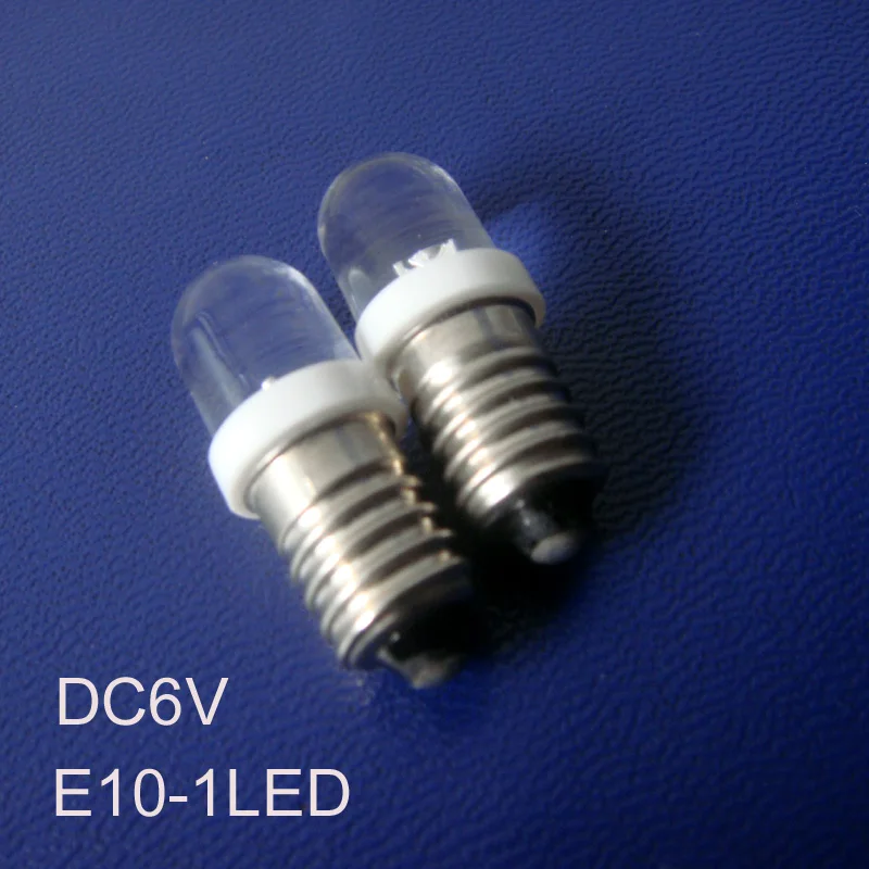 Высокое качество 6 v led E10 Предупреждение лампы, 6,3 v led e10, e10 светодиодные 6,3 v E10 светодиодный индикатор 10 шт./лот