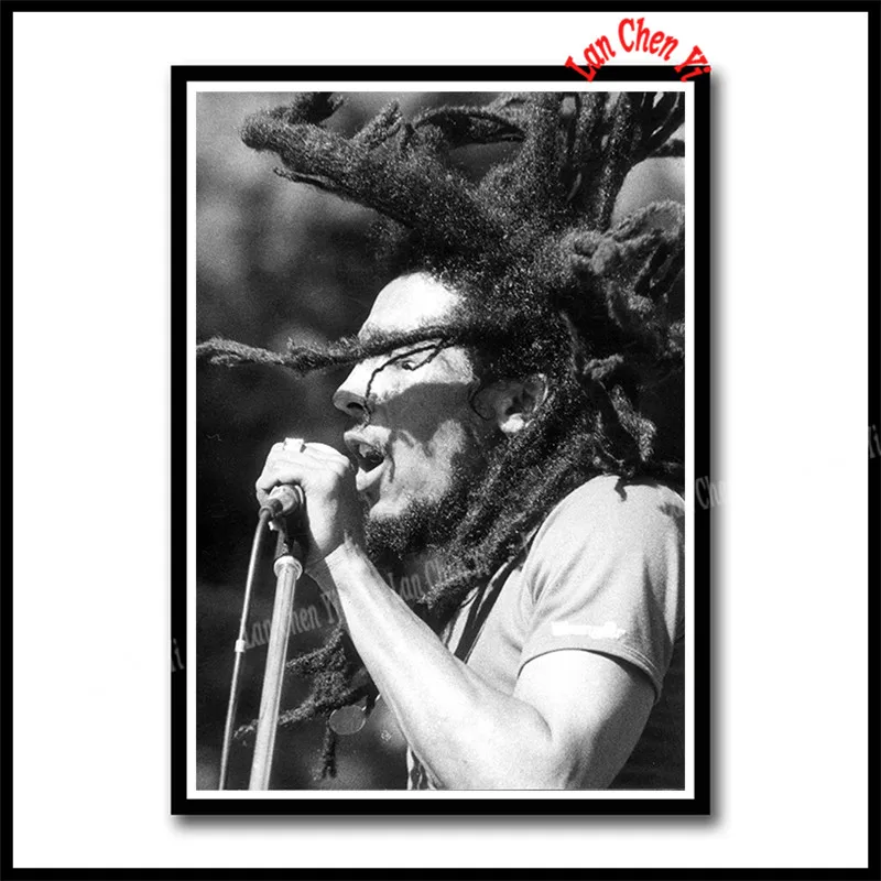 Боб Марли плакат регги национальная музыка рок белая бумага с покрытием плакаты живопись стикер стены - Цвет: Серебристый