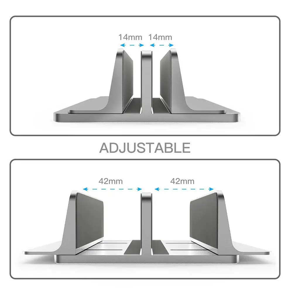 BEESCLOVER вертикальная подставка для ноутбука двойная Настольная подставка держатель с регулируемой док-станцией(до 17,3 дюймов