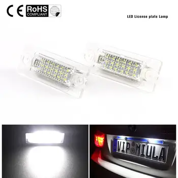 

1pair New 18 LED License Number Plate Light Lamp For VW T5 Caddy Golf Passat Touran Jetta Skoda Super White 12V