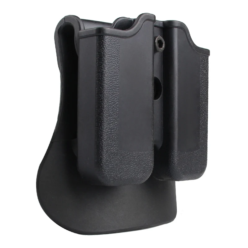 2-H005 Tactical-Polymer-Retention-Roto-Holster-with-Double-Magazine-Pouch-Fits-1911-Style-Hunting-Airsoft (10)