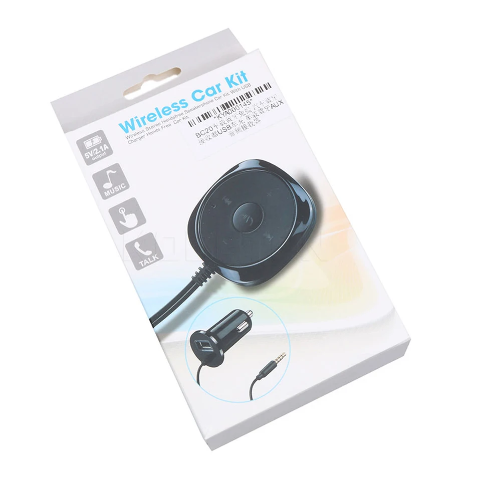 Kebidu Магнитная база громкой связи Bluetooth автомобильный комплект 3,5 мм MP3 A2DP AUX аудио музыкальный приемник адаптер USB зарядное устройство для iphone Android