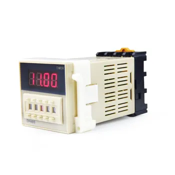

DH48S-1Z Digital LED Programmable Timer Time Relay Switch DH48S 0.01S-99H99M DIN RAIL AC110V 220V 380V Base
