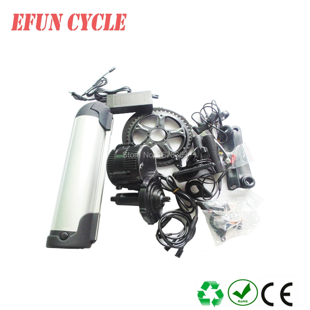 

Shipping free to EU Li-ion 48V 13Ah bottle down tube battery with Bafang BBS02B 48V 500W mid drive motor kits with charger