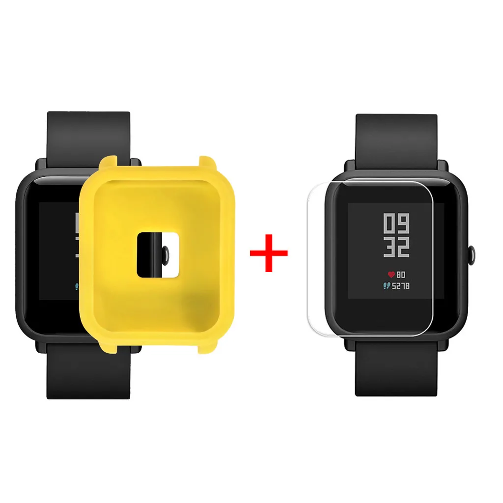 Защитный чехол для Xiaomi Amazfit Bip Youth Watch мягкий силиконовый Bit защитная рамка бампера