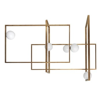 

Black LED G4 Modern brass MONDRIAN GLASS CEILING LAMP By VeniceM lampe LED Lampadario iluminaria light for living dining room
