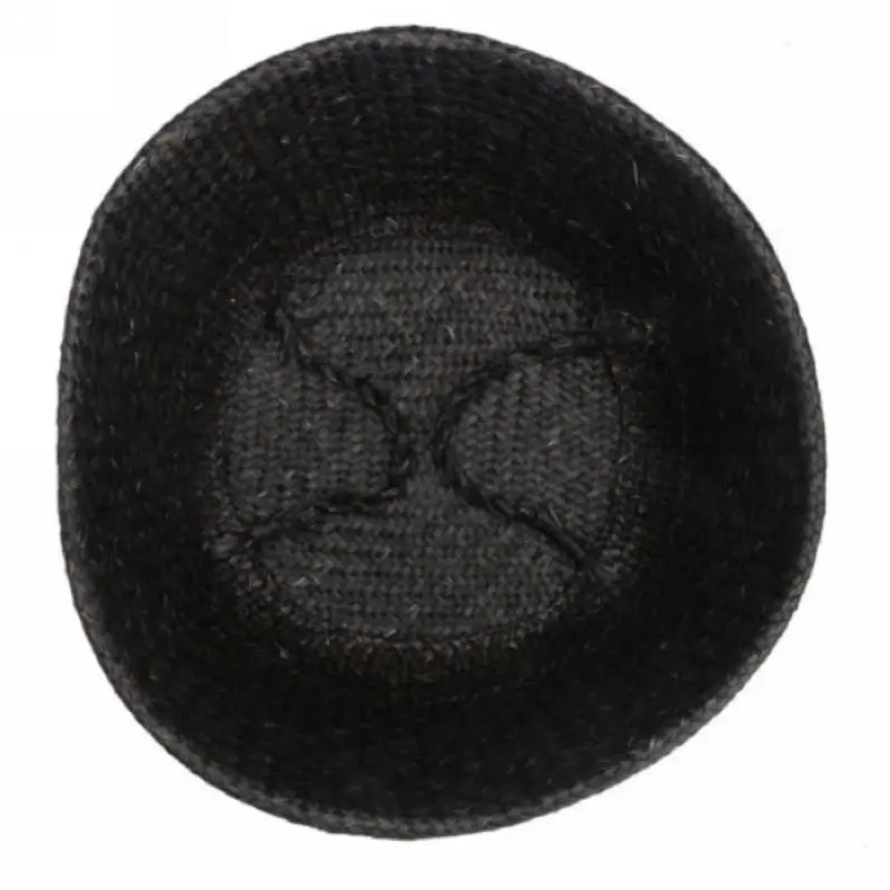 Mayitr Seagrass Belly Basket Storage Bag Holder Plant Pot Home Decoration Black