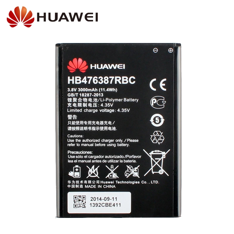 Сменный аккумулятор huawei HB476387RBC для huawei Honor 3X Pro B199 G750 подлинный аккумулятор для телефона 3000 мАч