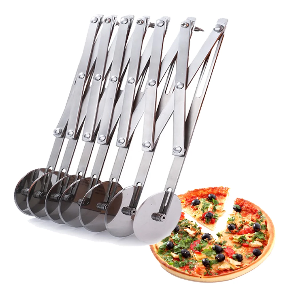 

Multifunction Flexible Stainless Steel 3/5/7 Wheel Dough Divider Cutter Roller Tool Pizza Cake Baking Peeler Pizza Cutters New