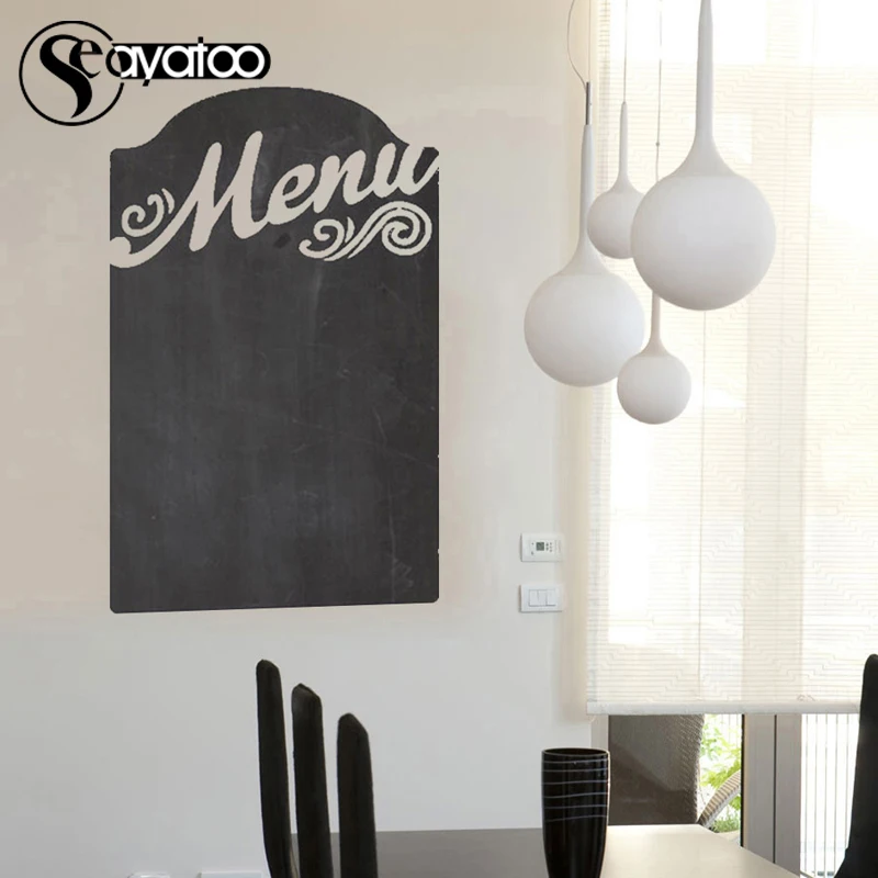 Menu List Chalkboard Blackboard Kitchen Vinyl Wall Decal Sticker Bar Restaurant Stickers 36x58cm