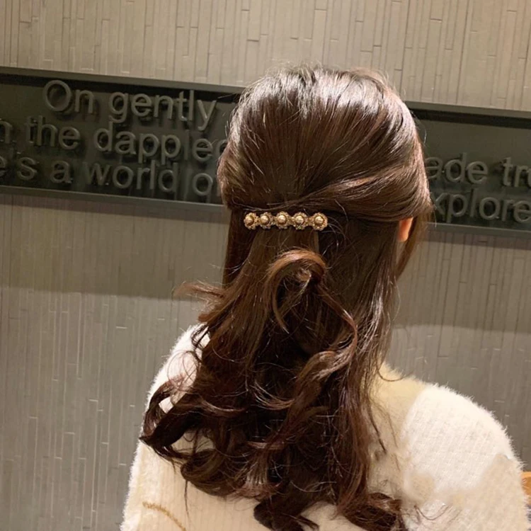 MENGJIQIAO новые корейские винтажные имитация жемчужные заколки для волос женские Стразы заколки Элегантные Свадебные Роскошные заколки для волос подарки