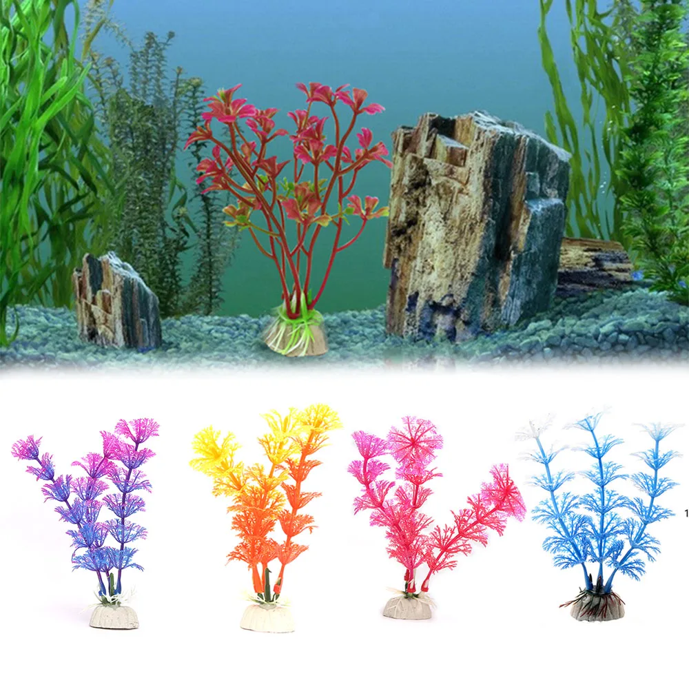 Fish Tank Aquarium Plastic Artificial Simulation Water Plants 12cm for Decoration Home Decor AA0149 | Дом и сад