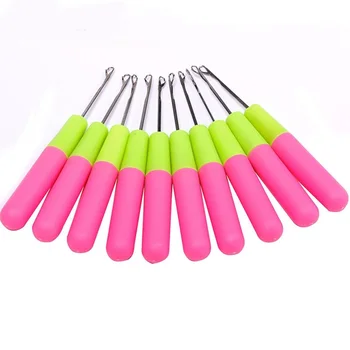 

Plastic Handle Hook Loop Threader 10pcs/pack For Micro Loop Hair /Nano Ring Beads Cold /Hook Loop Theader