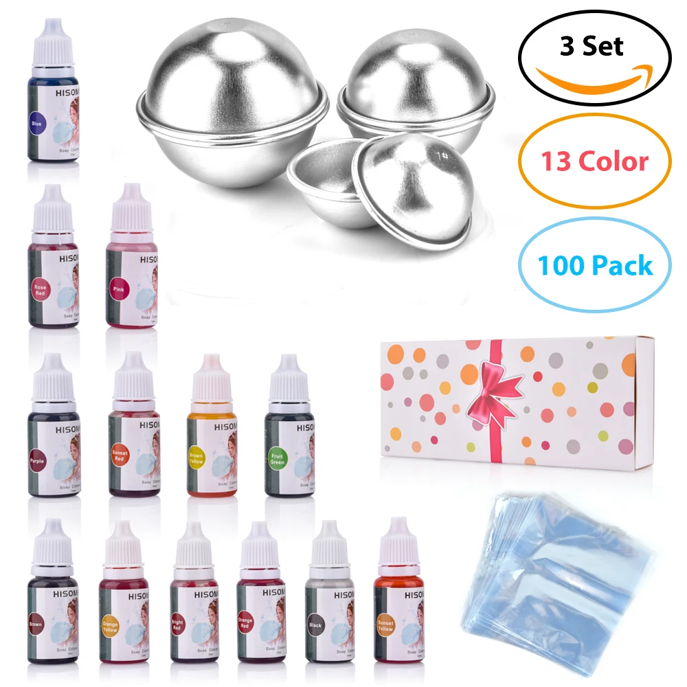Bath Bomb Kit Bath Bombs Molds Supplies DIY Bath Salt Soap Dye Liquid