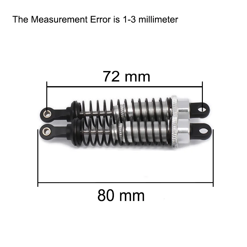 Alloy Al Shock Absorber Damper 80mm 283004 For Rc Car 1/16 Traxxas Losi Axial 
