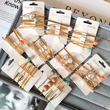 4 шт. заколки для волос для девочек модные металлические заколки для волос имитация жемчуга неправильная шпилька женская заколка аксессуары для девочек волосы