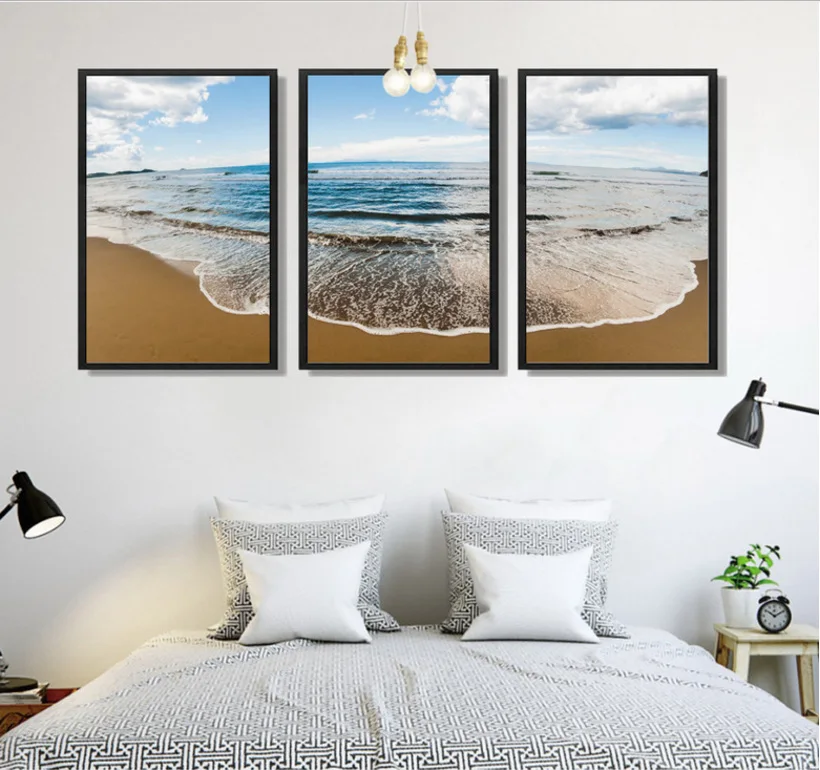 Download 3 Pieces Toile Peintures Plage Paysage Decoration Pour Salon Mur For Android Free Wallpaper 3 Pieces Toile Peintures Plage Paysage Decoration Pour Salon Mur Free