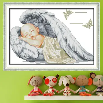 

Little Angel Sleeping patterns Counted Cross Stitch 11 14CT Cross Stitch cartoon Cross Stitch Kit Embroidery Needlework