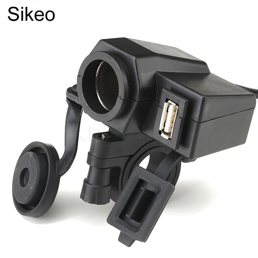 Sikeo 12 V адаптер зарядного устройства для автомобиля USB порт мотоцикл прикуриватель адаптер водонепроницаемый телефон зарядное устройство Универсальный адаптер питания