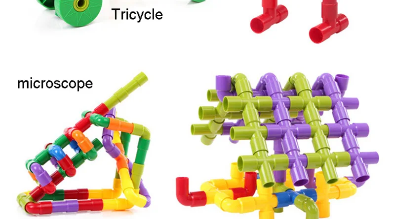 72 шт./компл. головоломка Пластик игрушка волшебный вставки творческий в собранном виде трубы, строительные блоки, Игрушки для раннего развития детей для детей B04