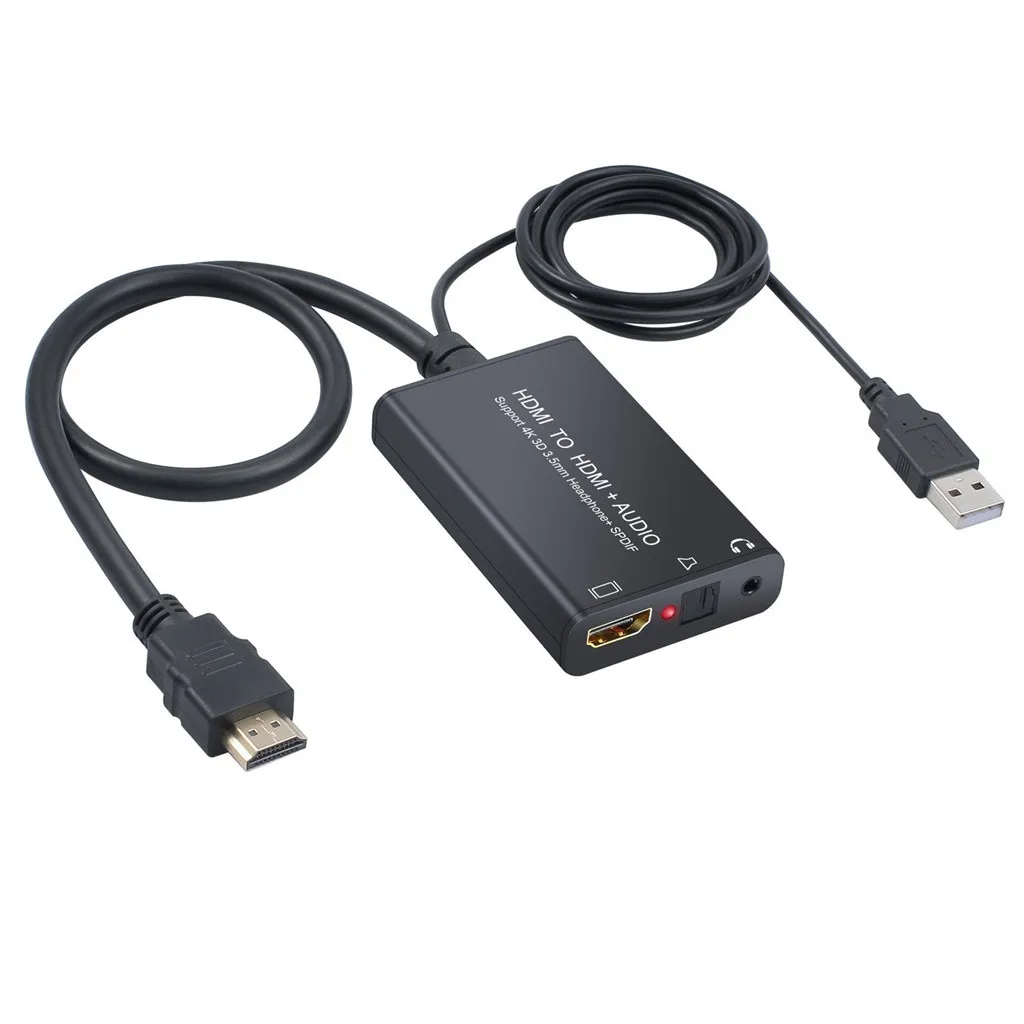 

ZERODATE HDMI To HDMI+SPDIF To Link Or 3.5 Mm Stereo Audio Extraction Converter Resolves 340 MHz 0712