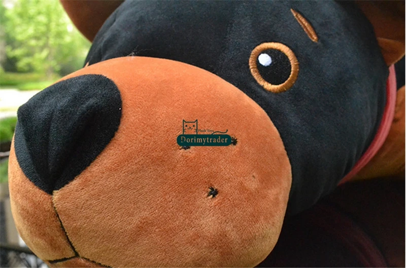  Dormytrader 90cm Big Simulated Animal Dog Plush Toys Soft Stuffed Giant Black Puppy Doll  Wolf Dog Pillow 35inches Gifts for Children DY61659 (6)