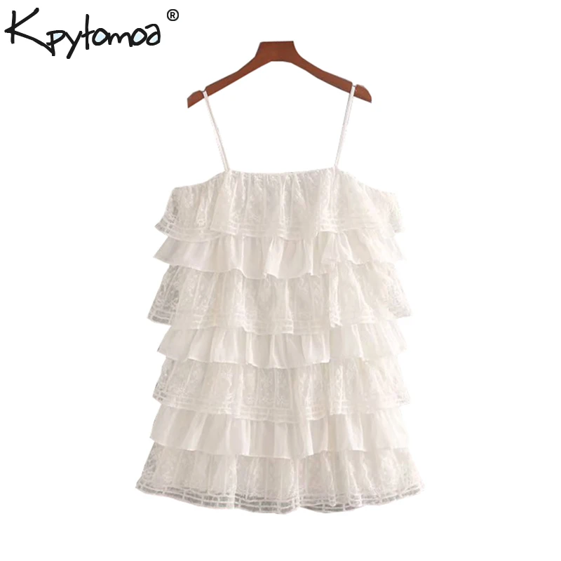 

Vintage Sexy Ruffles Embroidery Mini Dress Women 2019 Fashion Backless Adjustable Straps Beach Dresses Casual Vestidos Mujer