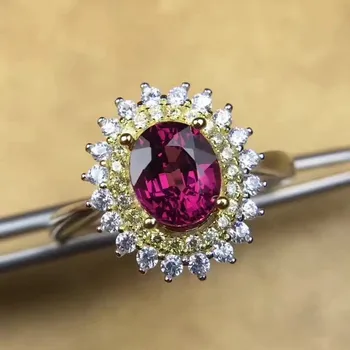 

Fidelity Natural 6*8mm garnet s925 sterling silver Rings classic star fine Jewelry for women wedding Natural red gemstone