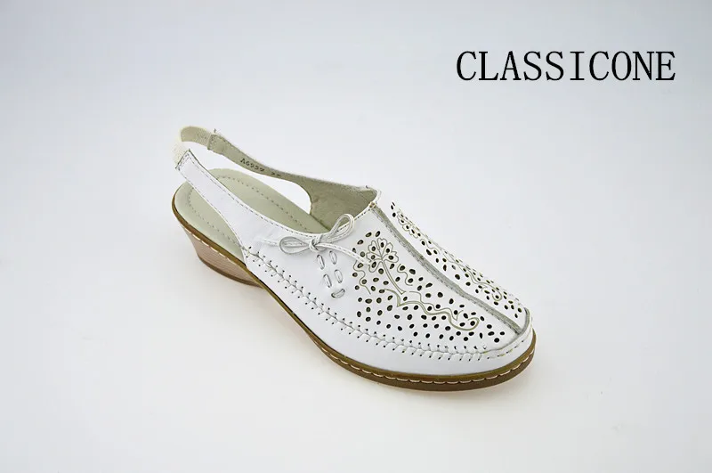 CLASSICONE 2015 summer new ladies sandals White Genuine Leather women ...