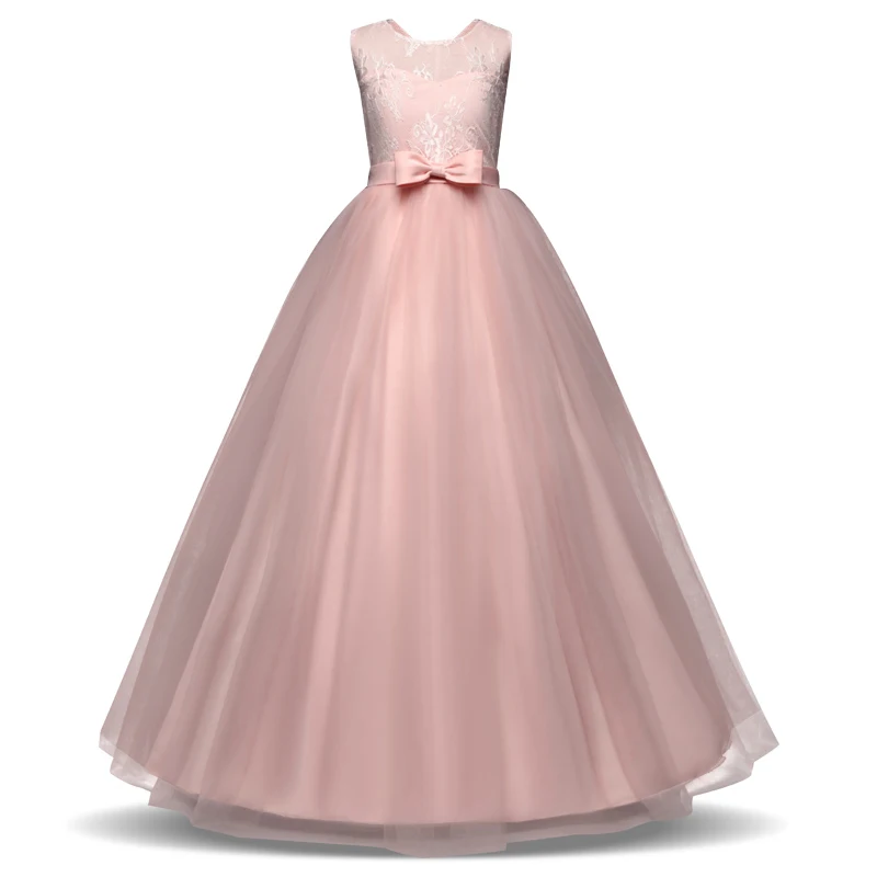 Одежда для девочек-подростков платье с цветочным узором для девочек на свадьбу, нарядное платье для девочек кружевная Одежда для девочек нарядное бальное платье принцессы на возраст от 6 до 14 лет