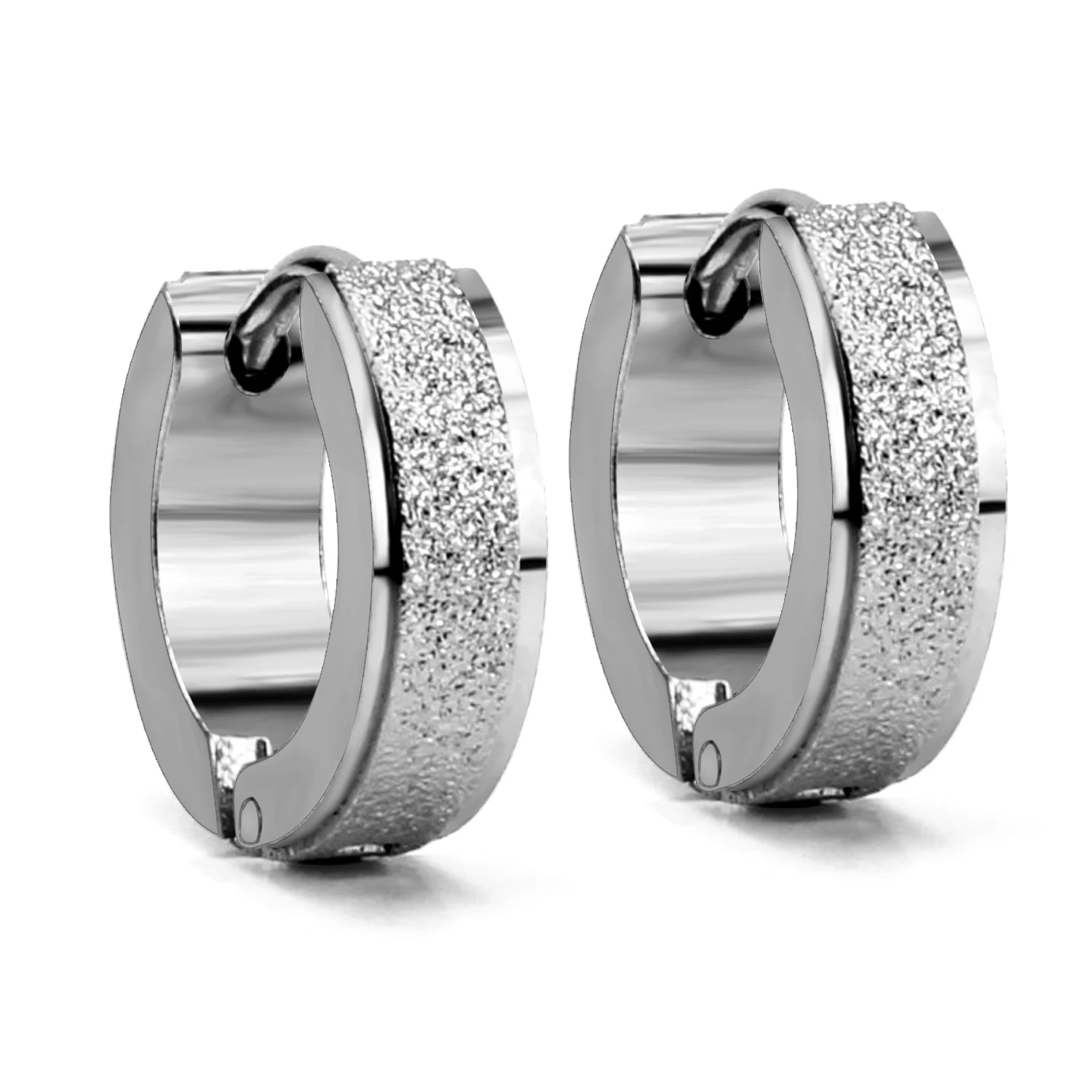 Роскошные серьги-кольца из нержавеющей стали 316L, серьга с рождественской тематикой, серьги для женщин - Окраска металла: Steel