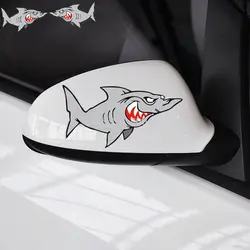 2 x забавные автомобильные наклейки гетеродонтус зубы акулы автомобильные наклейки аксессуары для тела декоративные наклейки