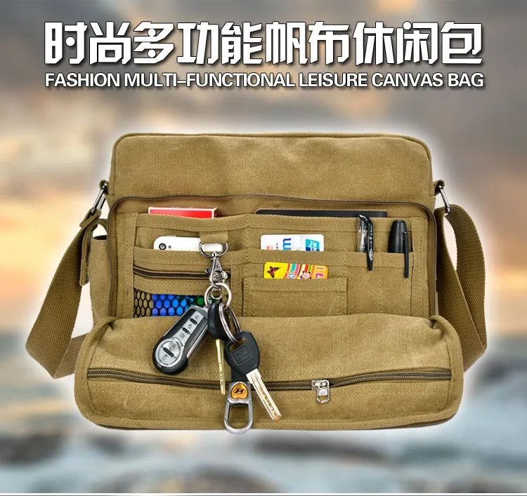 Мужские сумки, модная многофункциональная Холщовая Сумка для отдыха, мужская дорожная сумка, качественные товары, деловая посылка, сумка через плечо
