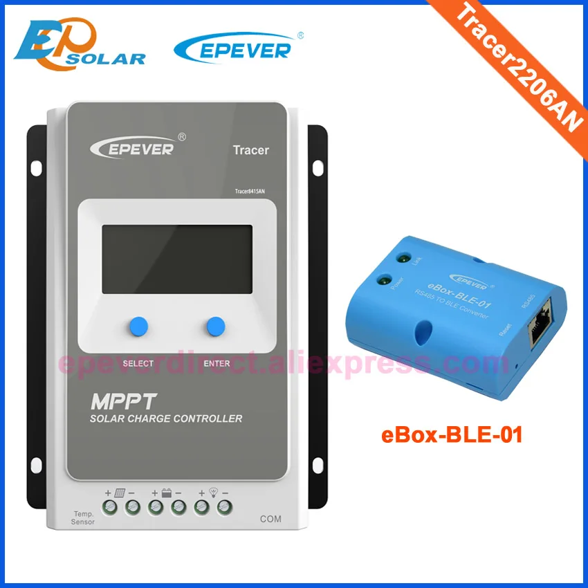 

battery charger 12V/24V auto type MPPT regulator Tracer2206AN Max PV input 60V bluetooth function 20A 20amps Solar controller