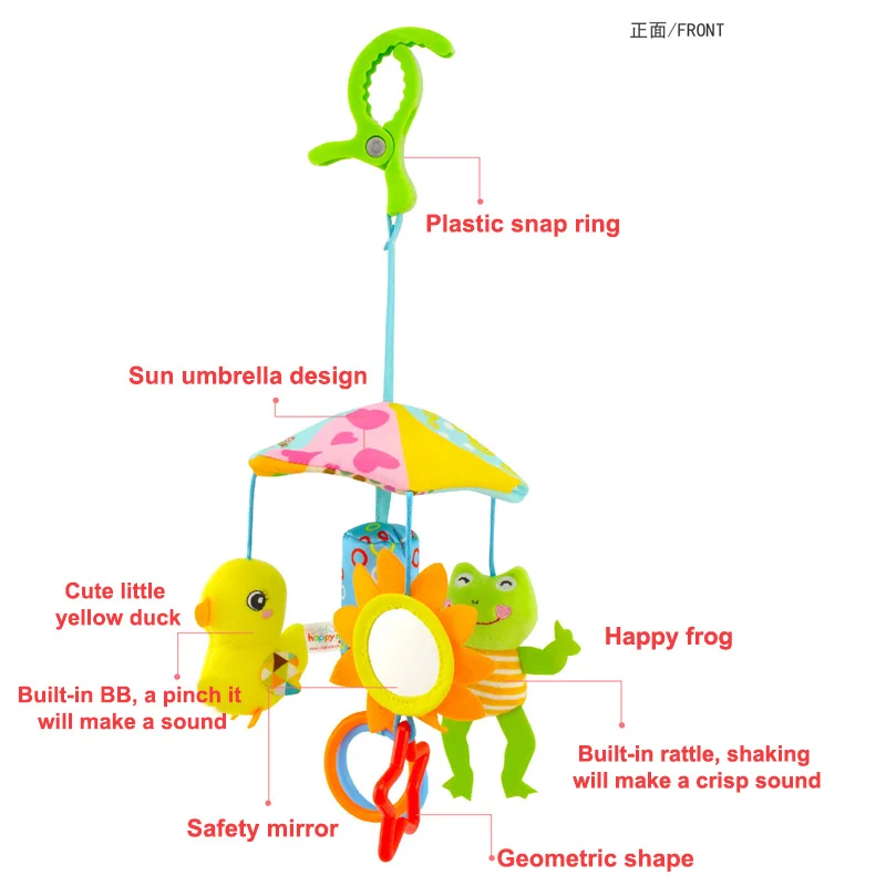 Детская коляска кроватка коляска игрушка висящая над кроватью аксессуары музыкальные детские погремушки мобили вращающиеся плюшевые успокаивающие ветер игрушка-колокольчик