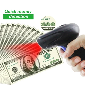 

1D Barcode Scanner for POS System with Money detector Function Handheld Document Scanner Wired 1D USB Cable Bar Code Reader