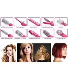 Расческа для завивки волос щетка для горячего воздуха Профессиональная укладка волос влажный и сухой салон выпрямитель расческа 10 в 1 для различных прямых Кудрей