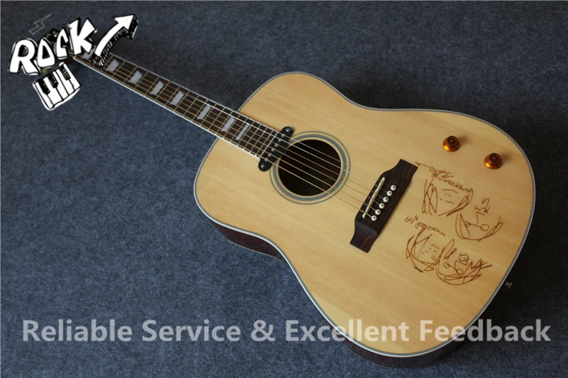 All Real Pictures John Lennon Signature J160E Aoustic