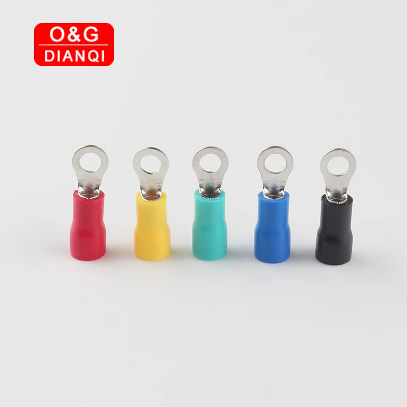 

RV1.25-5 50pcs/100pcs Insulated Crimp Ring Terminal Cable Wire Connector for AWG22-16 W